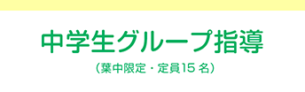 中学生グループ指導（葉中限定・定員１５名）